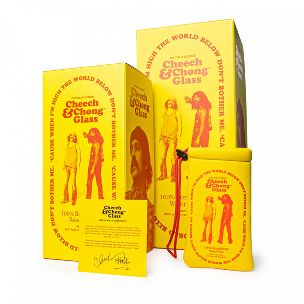 Cheech & Chong Glass 12" Tall Stll Smokin Canteen Base Water Pipe